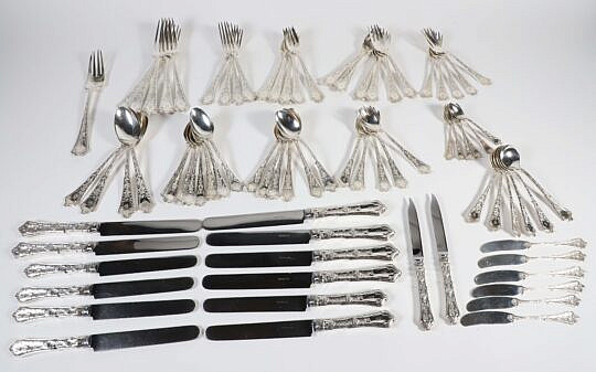 8-5682 Tiffany Persian Pattern Sterling Flatware A 9139 JPG