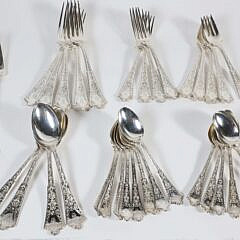 Tiffany & Co. Sterling Silver Flatware Service in the “Persian” Pattern, 81 Pieces, Approx. 100 Troy Ounces