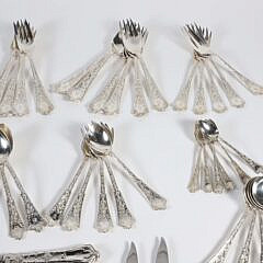 Tiffany & Co. Sterling Silver Flatware Service in the “Persian” Pattern, 81 Pieces, Approx. 100 Troy Ounces