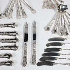 Tiffany & Co. Sterling Silver Flatware Service in the “Persian” Pattern, 81 Pieces, Approx. 100 Troy Ounces