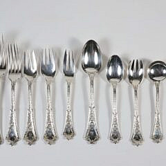 Tiffany & Co. Sterling Silver Flatware Service in the “Persian” Pattern, 81 Pieces, Approx. 100 Troy Ounces
