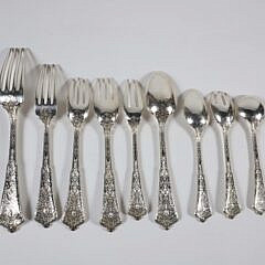 Tiffany & Co. Sterling Silver Flatware Service in the “Persian” Pattern, 81 Pieces, Approx. 100 Troy Ounces