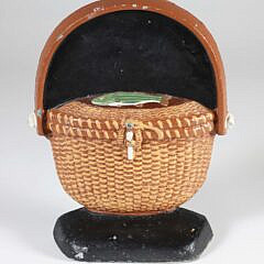 Nantucket Basket Limited Edition Door Stop by Oak & Ivory 1995