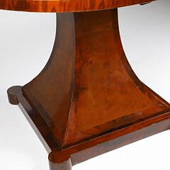 Antique Compass Rose Multi-Wood Inlaid Center Table