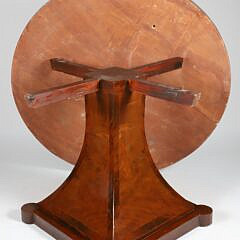 Antique Compass Rose Multi-Wood Inlaid Center Table