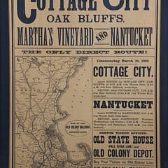 Old Colony Line Cottage City Oak Bluffs, Martha Vineyard, and Nantucket Poster, Boston 1886