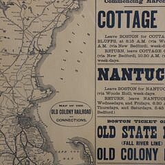 Old Colony Line Cottage City Oak Bluffs, Martha Vineyard, and Nantucket Poster, Boston 1886