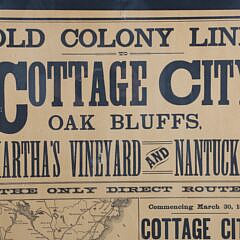 Old Colony Line Cottage City Oak Bluffs, Martha Vineyard, and Nantucket Poster, Boston 1886