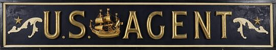 U.S. Agent Gilt Sign