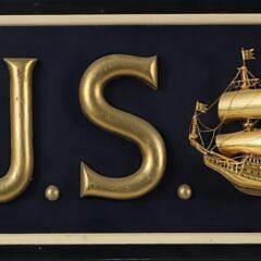 U.S. Agent Gilt Sign, 20th Century