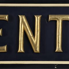 U.S. Agent Gilt Sign, 20th Century