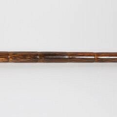 Carved Mechanical Monkey Head Walking Stick, 19th Century
