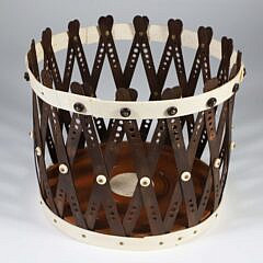 Contemporary Bone and Cocobolo Knitting Basket