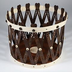 Contemporary Bone and Cocobolo Knitting Basket