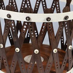 Contemporary Bone and Cocobolo Knitting Basket