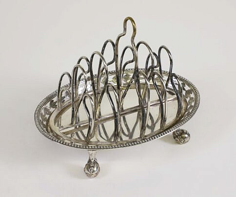 George V Sterling Silver Toast Rack, William Comyns & Sons, London, 1911