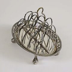 George V Sterling Silver Toast Rack, William Comyns & Sons, London, 1911