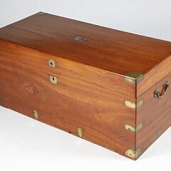 Antique Brass Bound Camphorwood Trunk