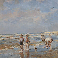 Oil on Panel “Nantucket Beach Scene”, circa 1969