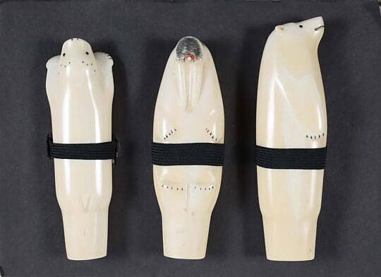 Three Antique Inuit Animal Carvings