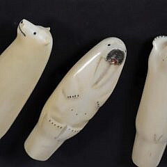 Three Antique Inuit Animal Carvings