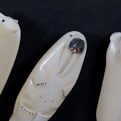 Three Antique Inuit Animal Carvings