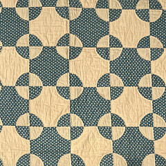 American Green and Mustard “Robbing Peter to Pay Paul” Patchwork Quilt