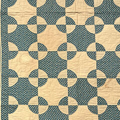 American Green and Mustard “Robbing Peter to Pay Paul” Patchwork Quilt