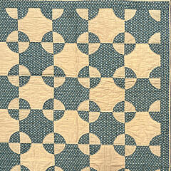 American Green and Mustard “Robbing Peter to Pay Paul” Patchwork Quilt