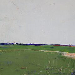 Anne Packard Oil on Canvas Landscape Titled “Flatlands”