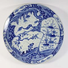 7-5714 Chinese Blue + White Charger Plate B 9269 JPG