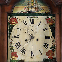 Nantucket Cherry Wood Tall Case Clock, circa 1800-1820