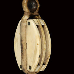 Antique Whale Ivory Pulley, 19th Century