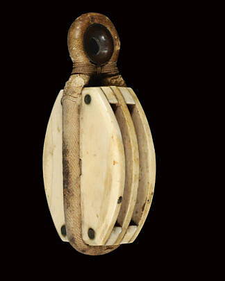 Antique Whale Ivory Pulley, 19th Century