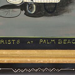 Ralph Cahoon Jr. Oil on Masonite “Tourists at Palm Beach”