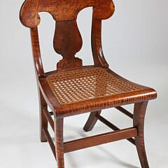 American Curly Maple Youth Chair, circa 1840