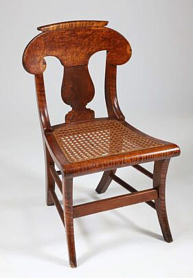American Curly Maple Youth Chair, circa 1840