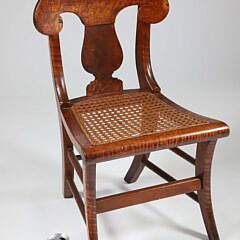 American Curly Maple Youth Chair, circa 1840