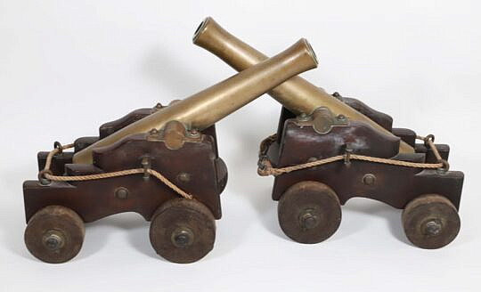 Pair of 19th Century Bronze Yacht Signal Salute Cannons