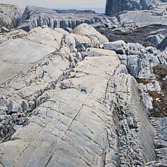 Ted Giavia “Along the Shores of Rye Beach, New Hampshire” Oil on Canvas, 1971