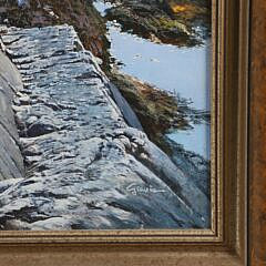 Ted Giavia “Along the Shores of Rye Beach, New Hampshire” Oil on Canvas, 1971