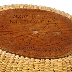 Jose Formoso Reyes Nantucket Friendship Basket with Carved Charlie Sayle Sr. Whale