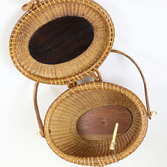 Jose Formoso Reyes Nantucket Friendship Basket with Carved Charlie Sayle Sr. Whale