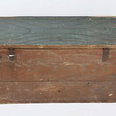 Antique Painted Decorated Swedish Pine Trunk, 19th Century