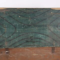 Antique Painted Decorated Swedish Pine Trunk, 19th Century