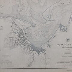 1894 Map of Nantucket Harbor, Published 1894 by the United States Coast and Geodetic Survey