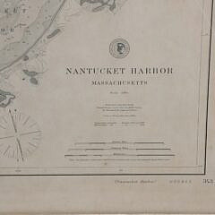 1894 Map of Nantucket Harbor, Published 1894 by the United States Coast and Geodetic Survey
