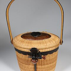 Nap A. Plank “Sweet Heart” Nantucket Friendship Party Basket, circa 2009