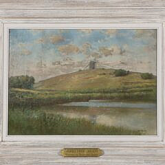 Charles Drew Cahoon Oil on Artist Board “Windmill on Nantucket Island”