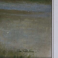 Charles Drew Cahoon Oil on Artist Board “Windmill on Nantucket Island”